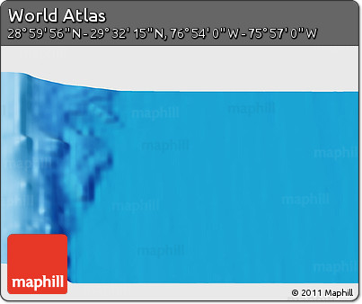 Physical 3D Map of the Area around 29° 16' 6" N, 76° 25' 30" W