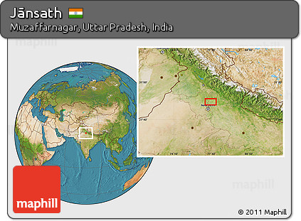 Satellite Location Map of Jānsath