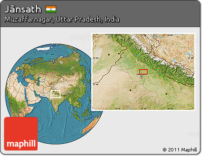 Satellite Location Map of Jānsath