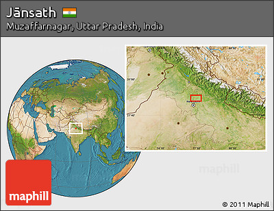 Satellite Location Map of Jānsath