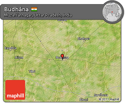 Satellite Map of Budhāna