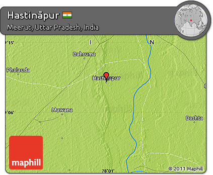 Physical Map of Hastināpur