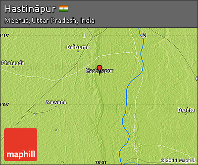Physical Map of Hastināpur