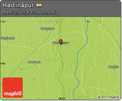 Physical Map of Hastināpur