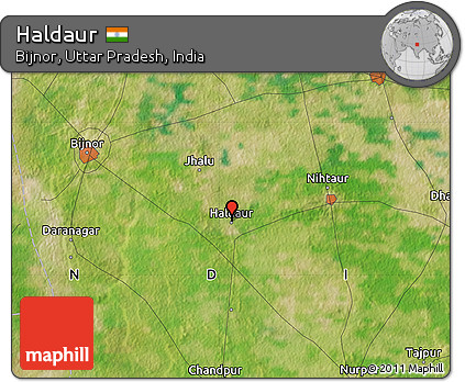 Satellite Map of Haldaur