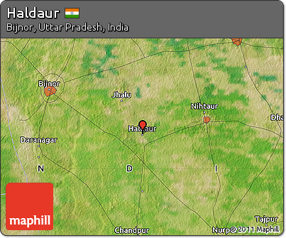 Satellite Map of Haldaur
