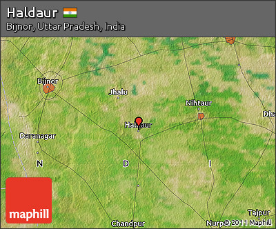 Satellite Map of Haldaur