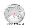 Outline Map of the Area around 29° 16' 6" N, 80° 49' 29" E, rectangular outline
