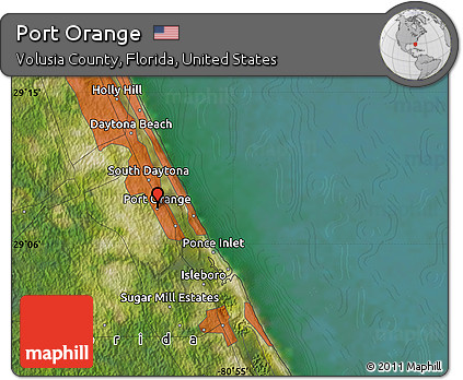 Satellite Map of Port Orange