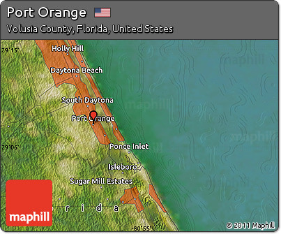 Satellite Map of Port Orange