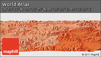 Political Panoramic Map of the Area around 29° 16' 6" N, 85° 4' 29" E