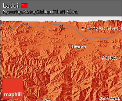 Political 3D Map of Ladoi