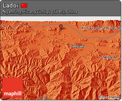 Political 3D Map of Ladoi