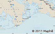 Shaded Relief Map of Port Fourchon