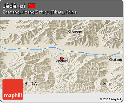 Shaded Relief Panoramic Map of Jêdêxoi
