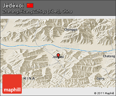 Shaded Relief Panoramic Map of Jêdêxoi