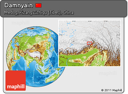Physical Location Map of Damnyain