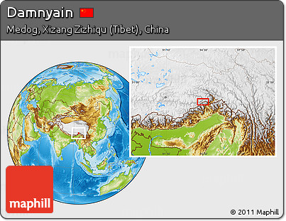 Physical Location Map of Damnyain