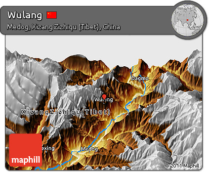 Physical 3D Map of Wulang
