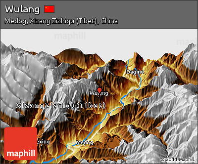 Physical 3D Map of Wulang