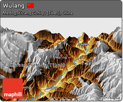 Physical 3D Map of Wulang