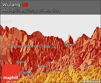 Political Panoramic Map of Wulang