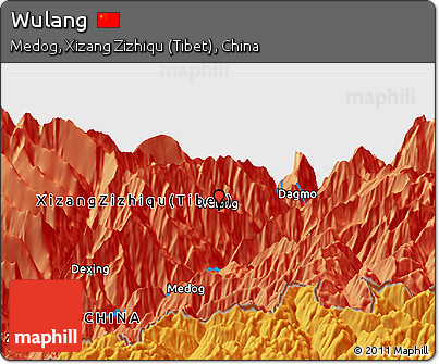 Political Panoramic Map of Wulang