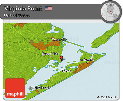Physical 3D Map of Virginia Point