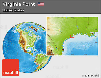Physical Location Map of Virginia Point