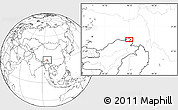 Blank Location Map of the area around 29° 16' 6" N, 96° 7' 30" E