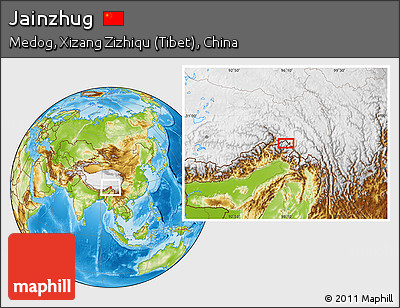 Physical Location Map of Jainzhug