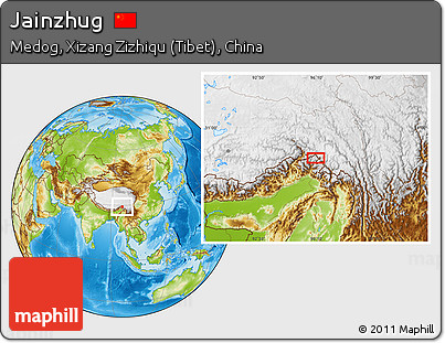 Physical Location Map of Jainzhug