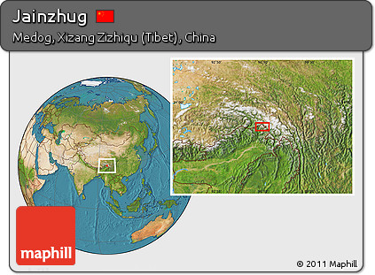 Satellite Location Map of Jainzhug