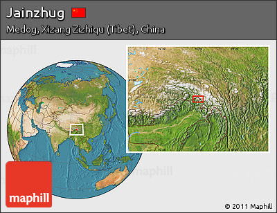Satellite Location Map of Jainzhug