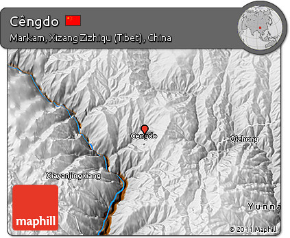 Physical 3D Map of Cêngdo