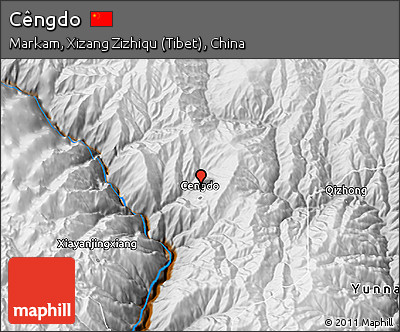 Physical 3D Map of Cêngdo