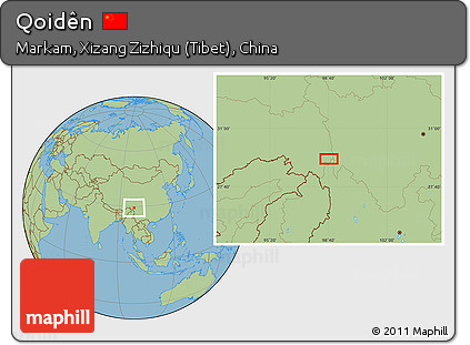 Savanna Style Location Map of Qoidên