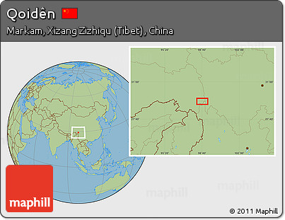 Savanna Style Location Map of Qoidên