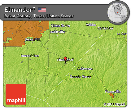 Physical 3D Map of Elmendorf
