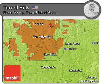 Physical 3D Map of Terrell Hills