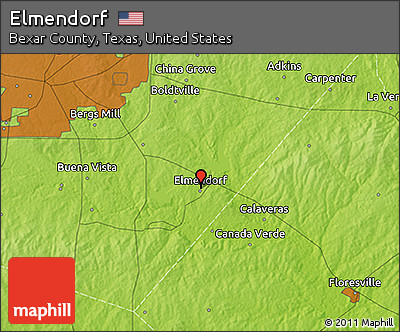 Physical 3D Map of Elmendorf