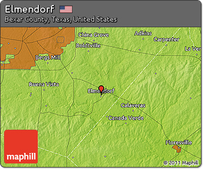 Physical 3D Map of Elmendorf