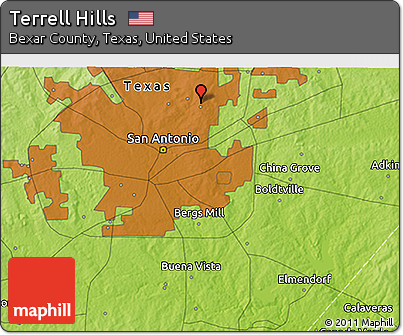 Physical 3D Map of Terrell Hills
