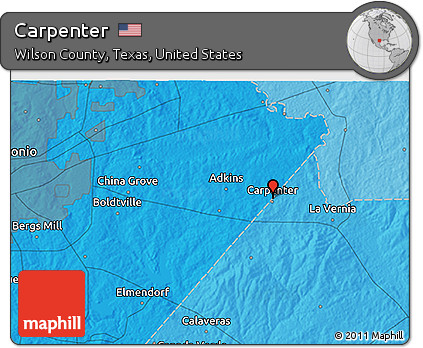 Political 3D Map of Carpenter