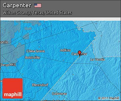 Political 3D Map of Carpenter