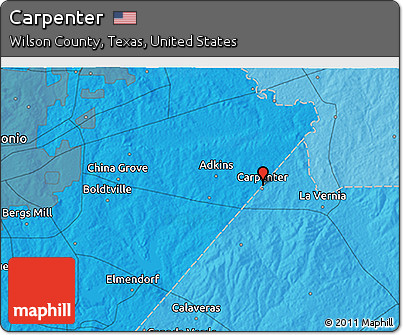 Political 3D Map of Carpenter