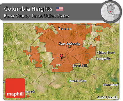 Satellite 3D Map of Columbia Heights