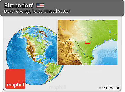 Physical Location Map of Elmendorf