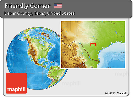 Physical Location Map of Friendly Corner