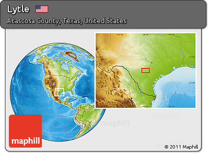 Physical Location Map of Lytle